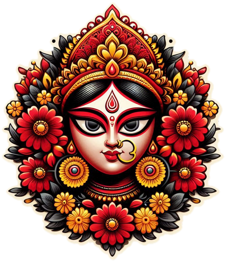 Hindu goddess devi maa durga face