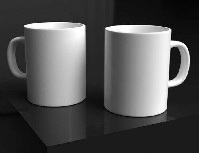 mug mockup showing 2 sides design template