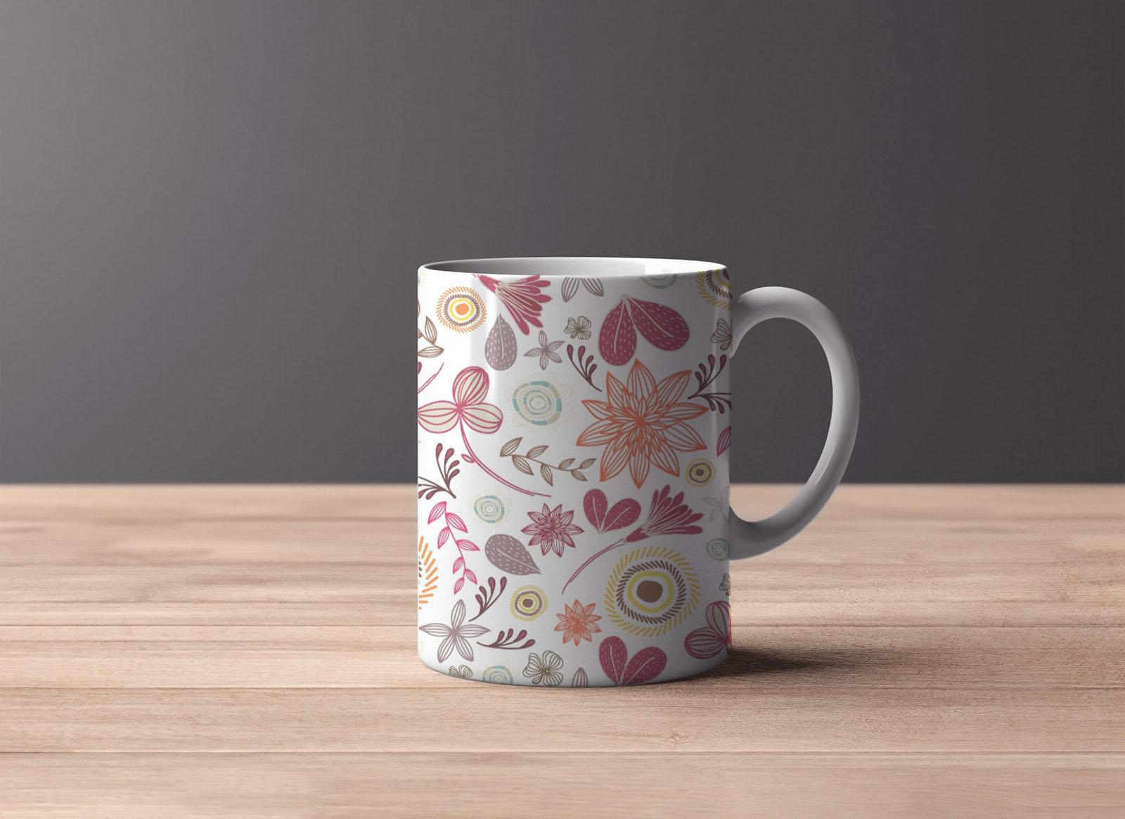 Mockup Mug Design with Patter Art