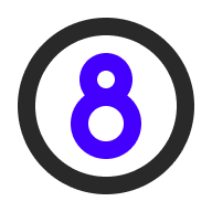 Number 8 Circle - 192x192