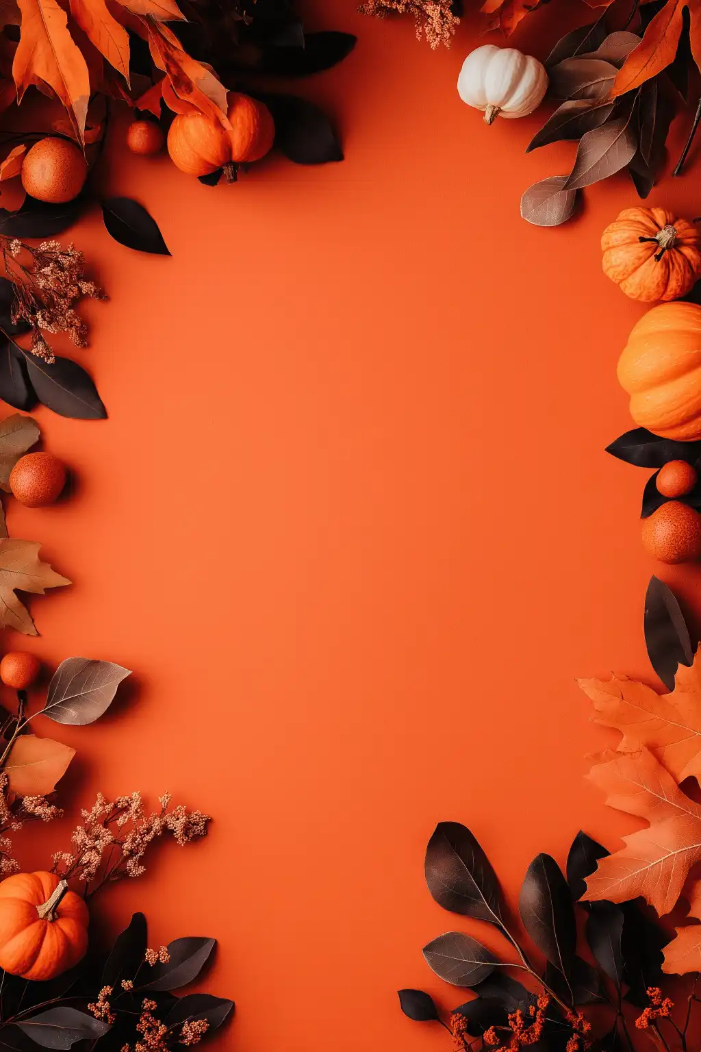 fall hero background with halloween pumpkins and space for text free image