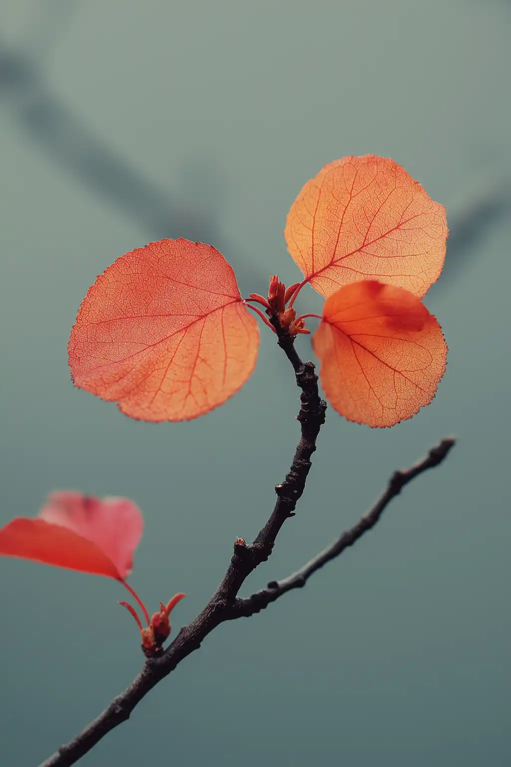 orange fall leaves macro free image