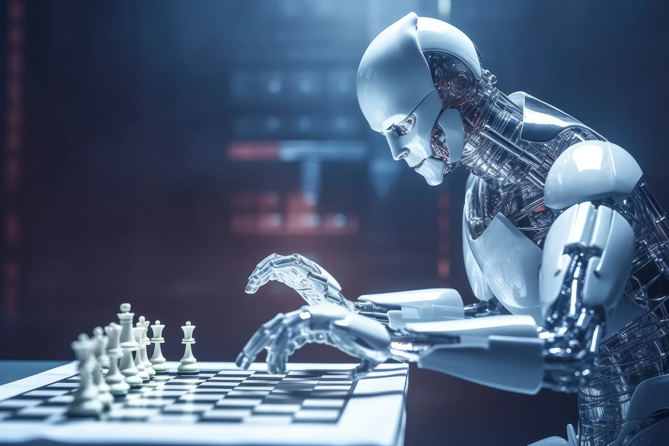 robot playing chess artificial intelligence free photo 1