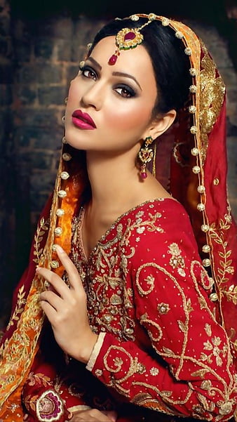 HD wallpaper indian beauty beautiful beauty bride charming elegant fashion gorgeous india red lips sad thumbnail