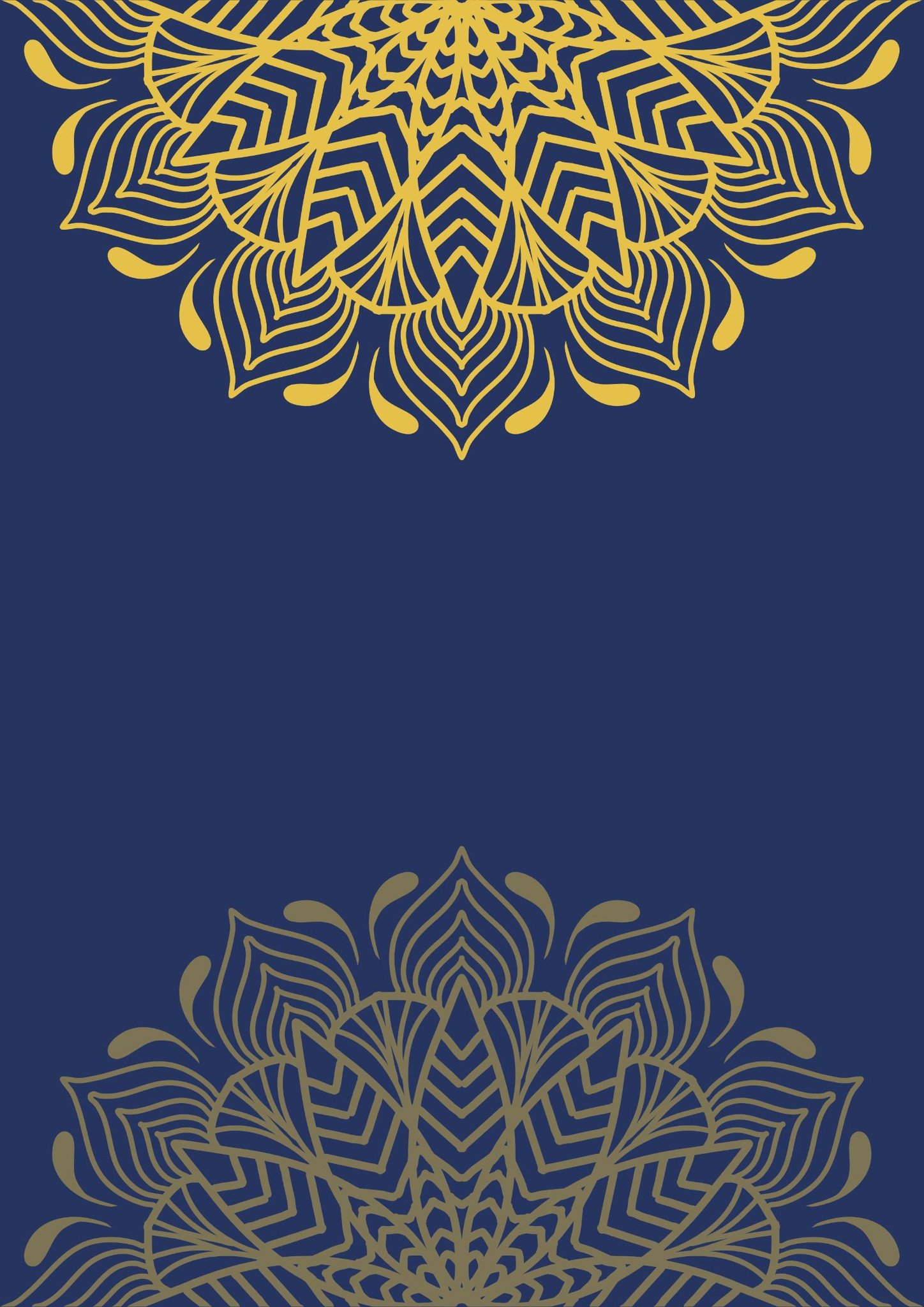 Golden Art with Dark Blue Background (5)