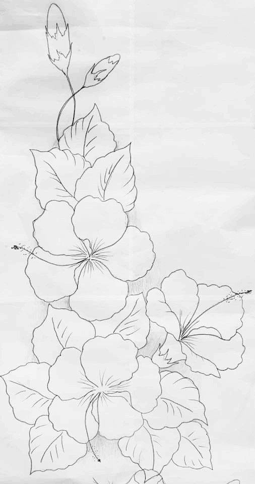 Hand Scrach Flower Drawign Picture (9)