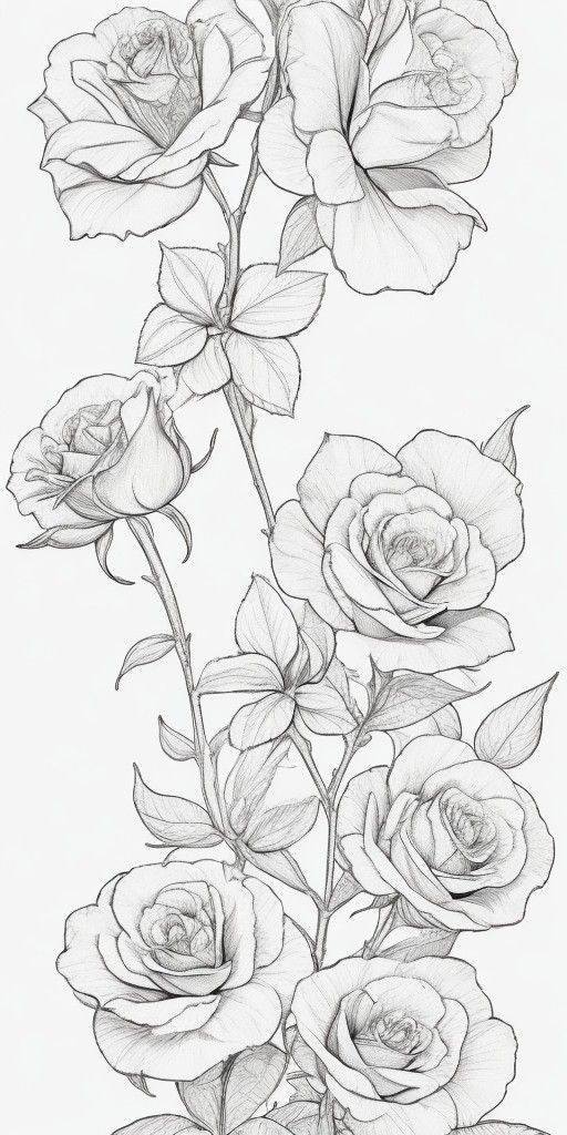 Hand Scrach Flower Drawign Picture (16)