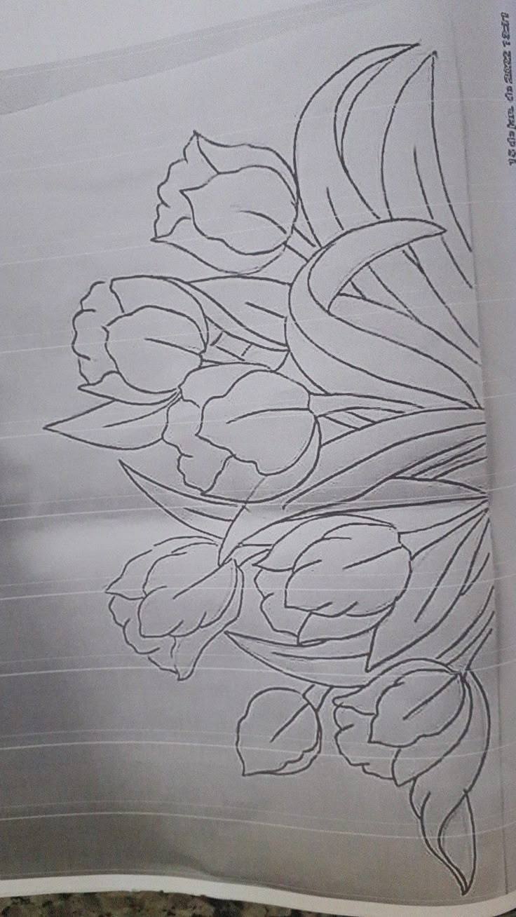 Hand Scrach Flower Drawign Picture (20)