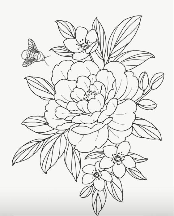 Hand Scrach Flower Drawign Picture (38)