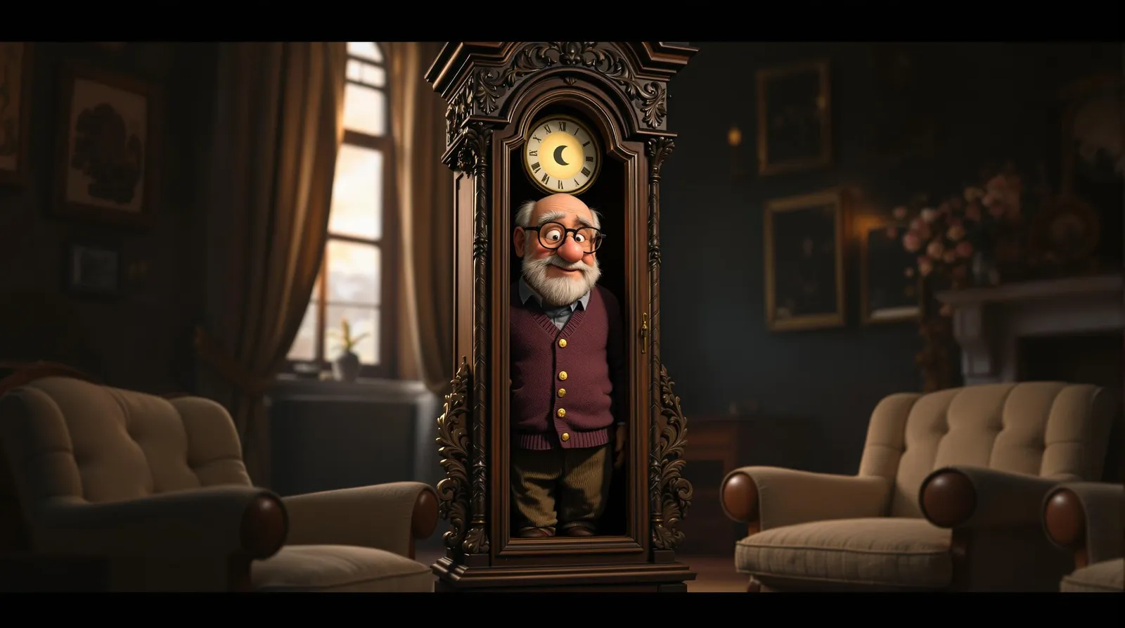 literal grandfather clock