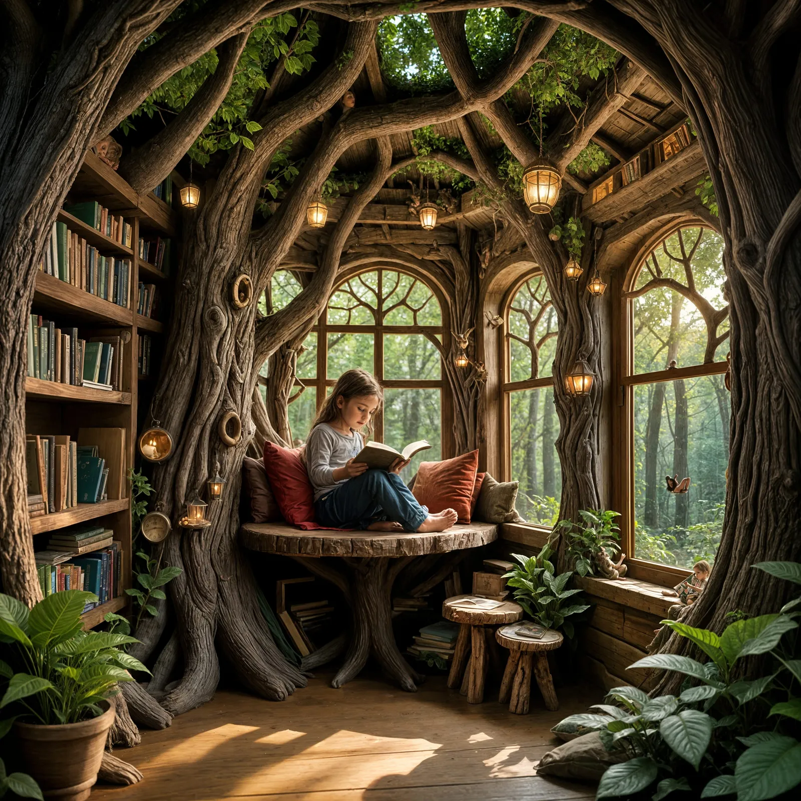 my cozy treehouse library