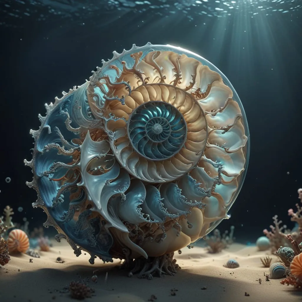 nautilus spiral fractal