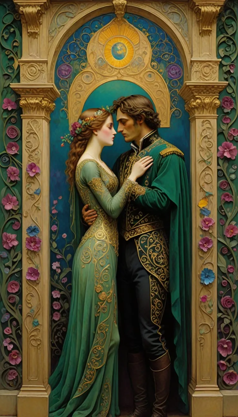 romeo and juliet gustave dore contrasting colors cool colors deep color green and magenta yellow and