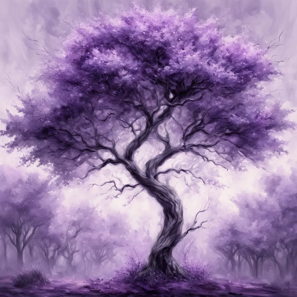 the purple tree