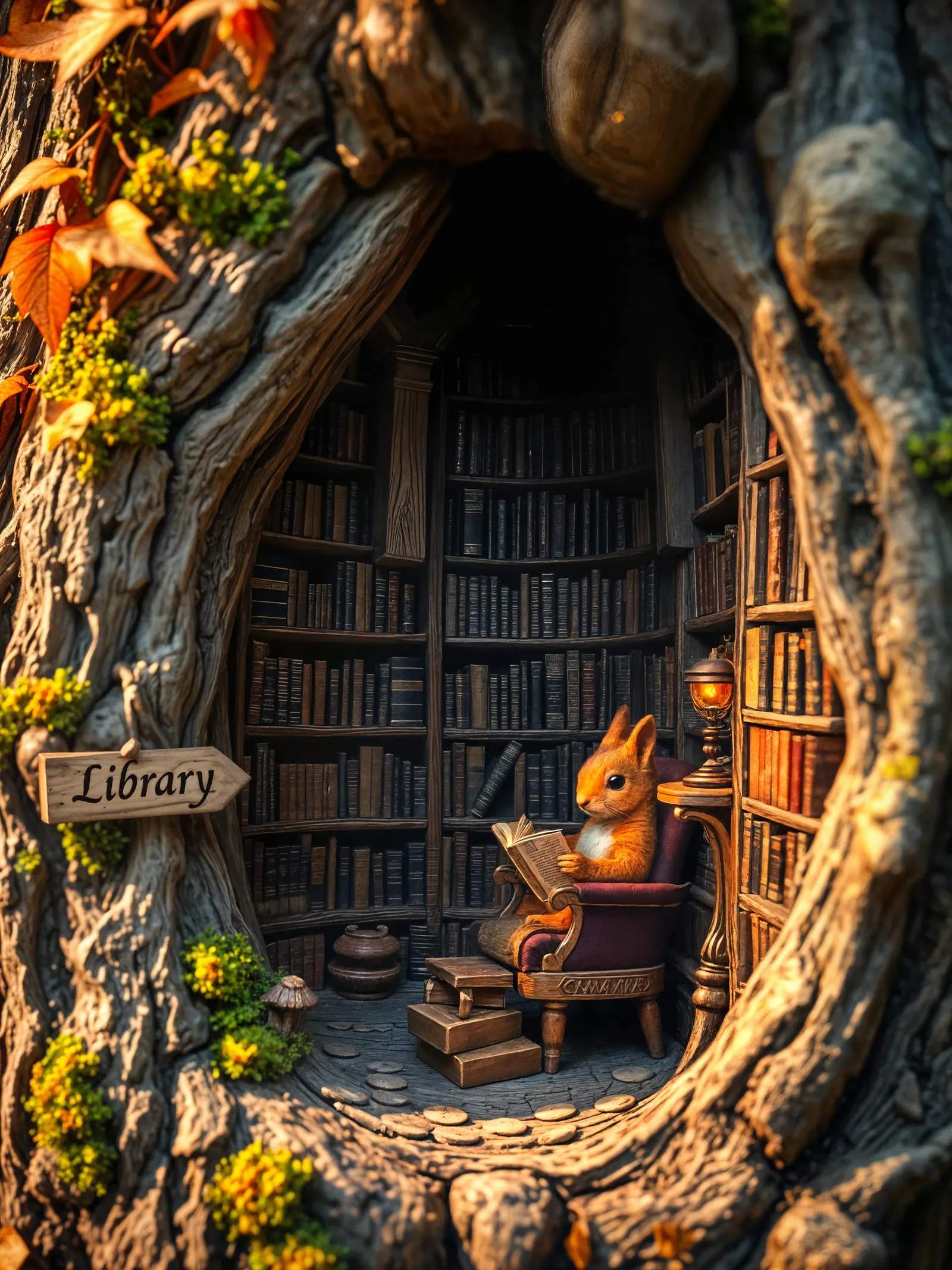 the squirrels hidden library