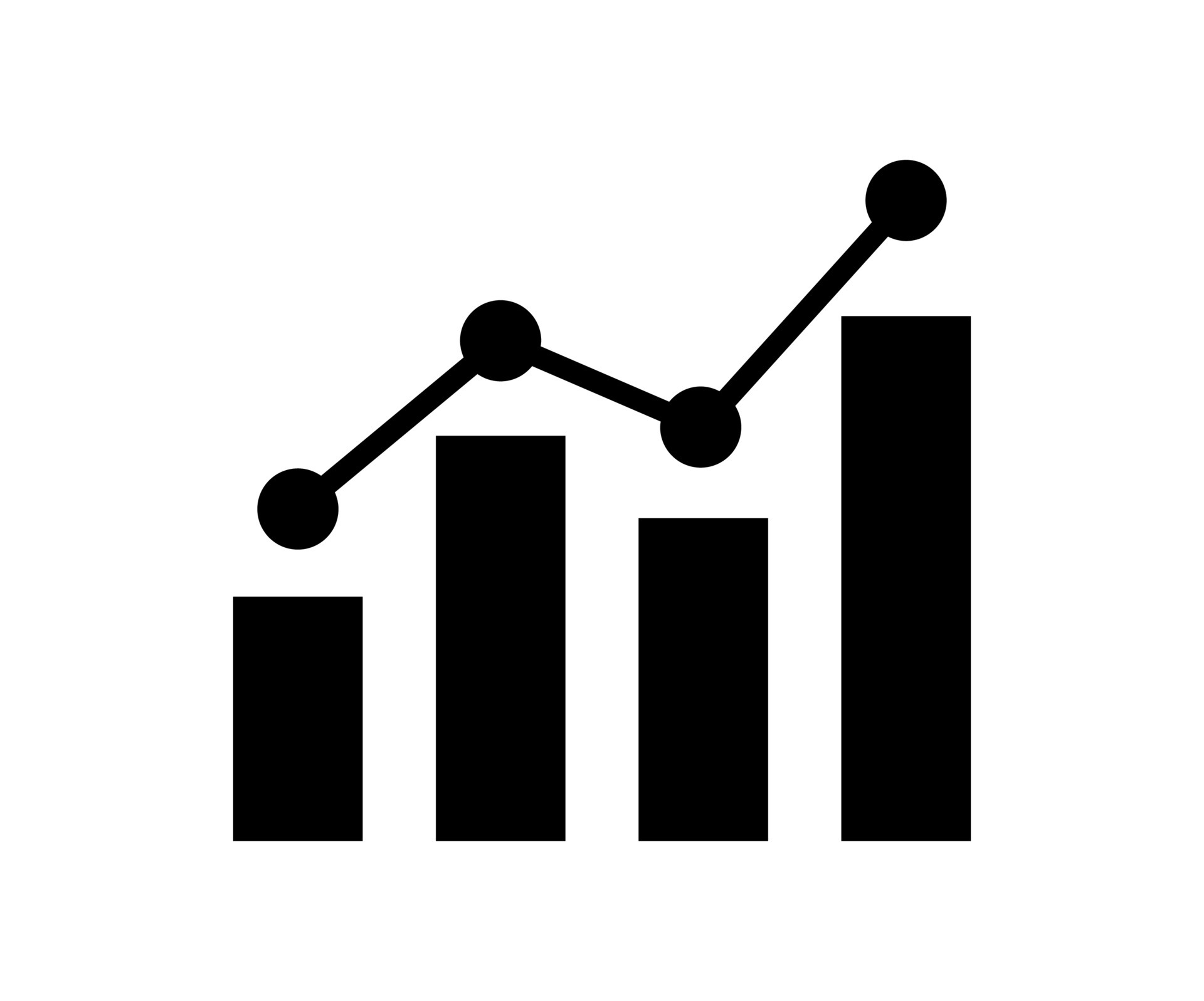 graph chart icon symbol of business free vector