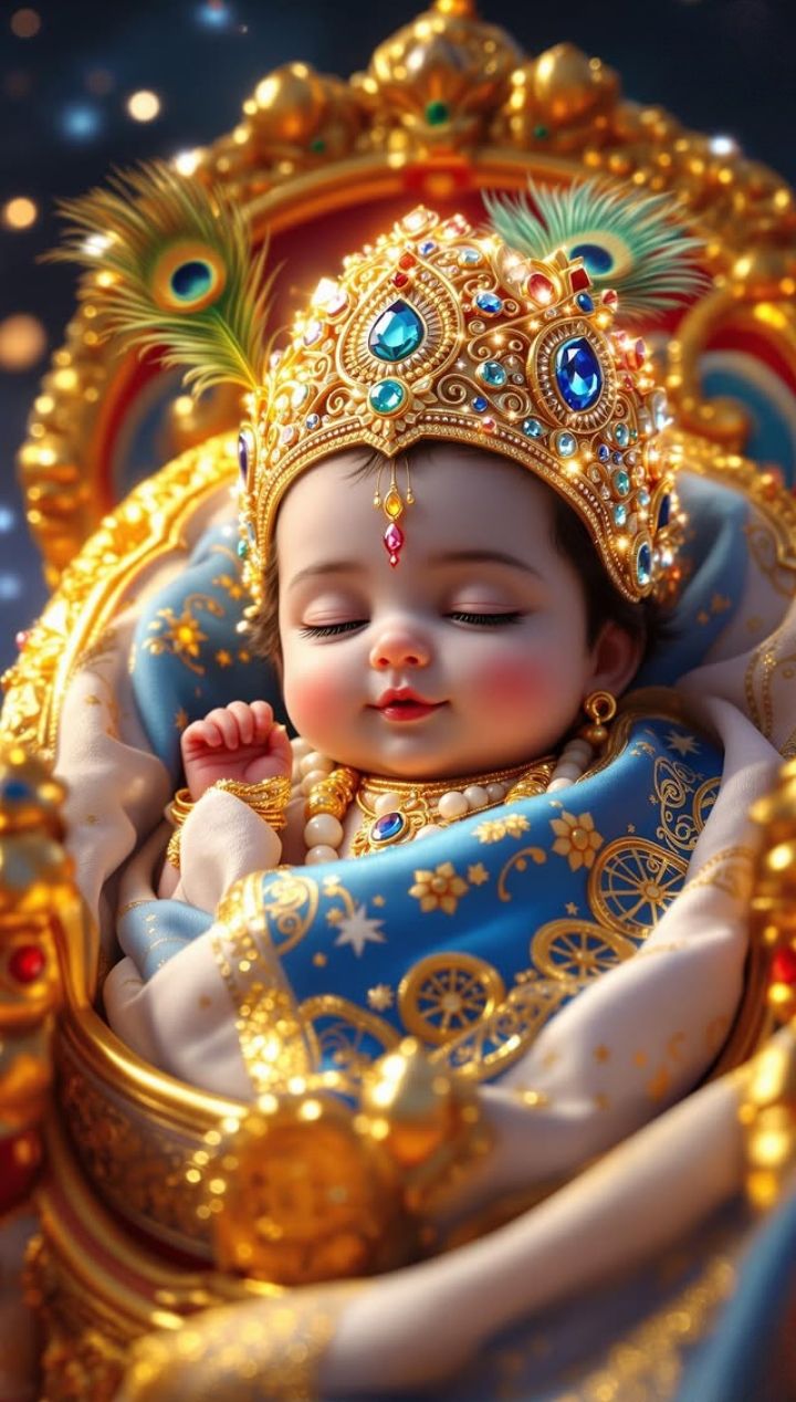 Little krishna sleeping