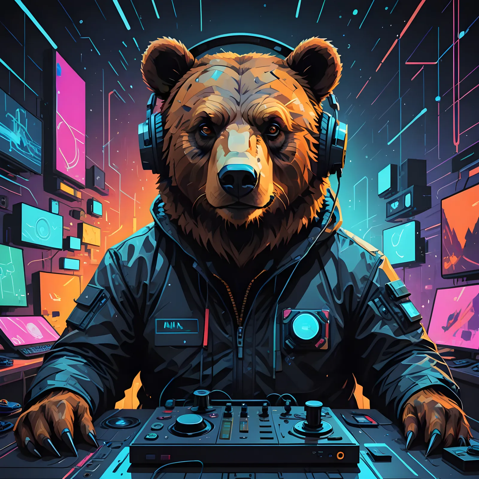 a bear that like gaming