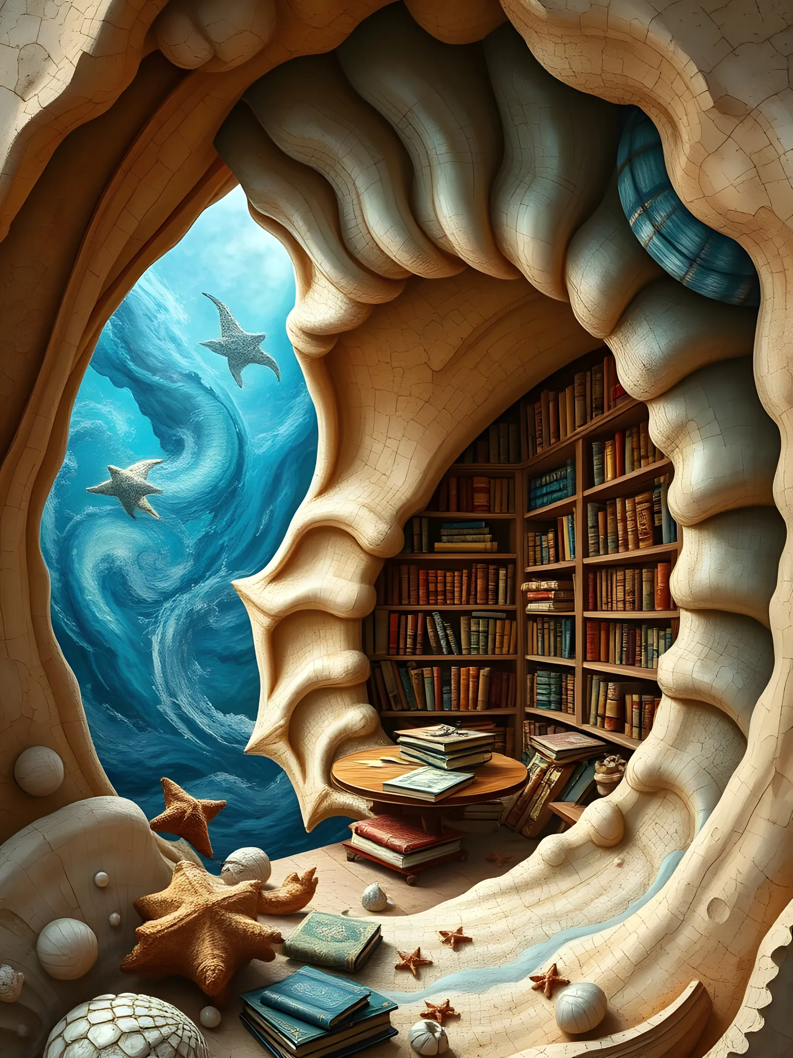 an ocean library