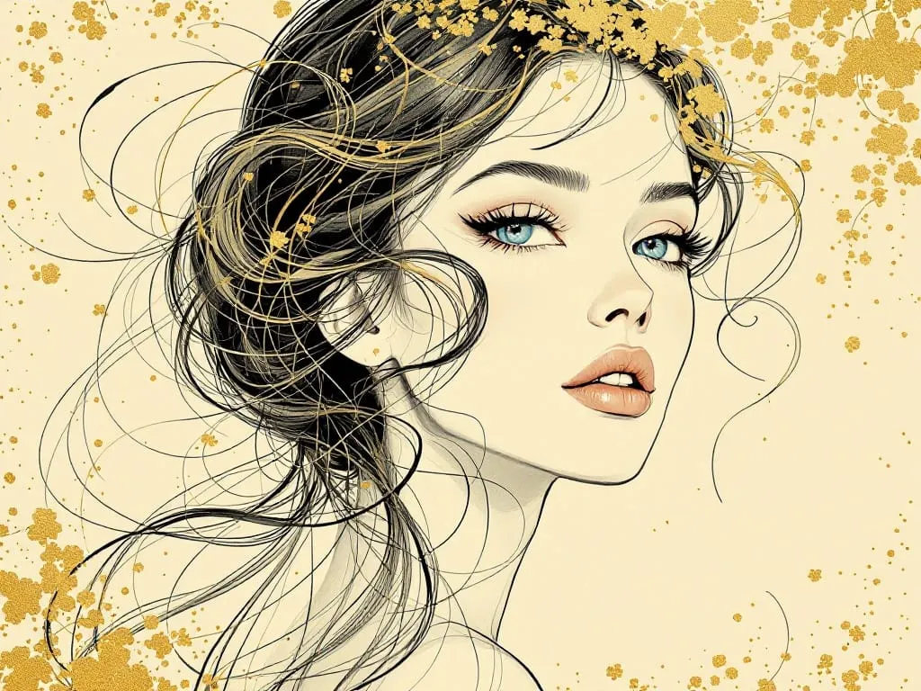 gold dust in her hair storm and silence in her gaze beauty untamed free