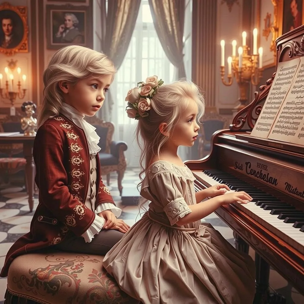 i showed mozart how to play the piano