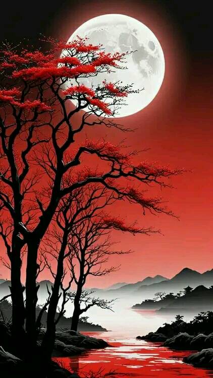 Attractive Moon and sunset (12)