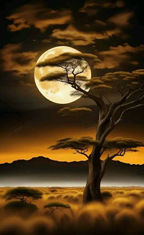 Attractive Moon and sunset (14)