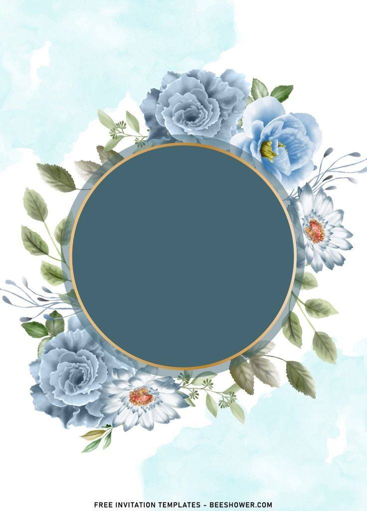 Floral Round Frame Art Design (3)