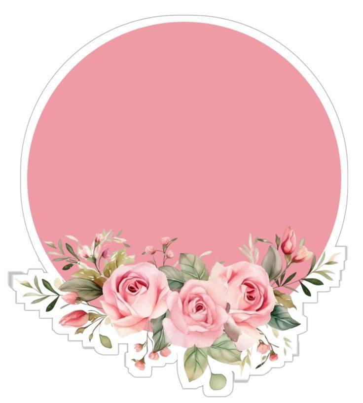 Floral Round Frame Art Design (4)