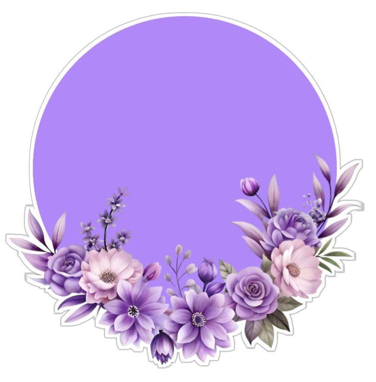 Floral Round Frame Art Design (5)