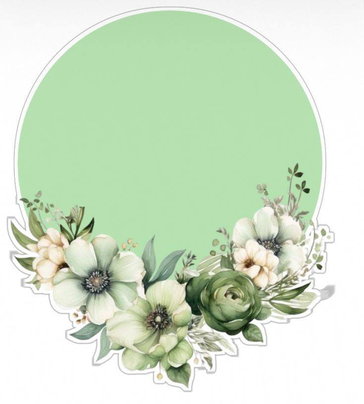 Floral Round Frame Art Design (7)