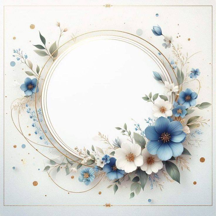 Floral Round Frame Art Design (8)