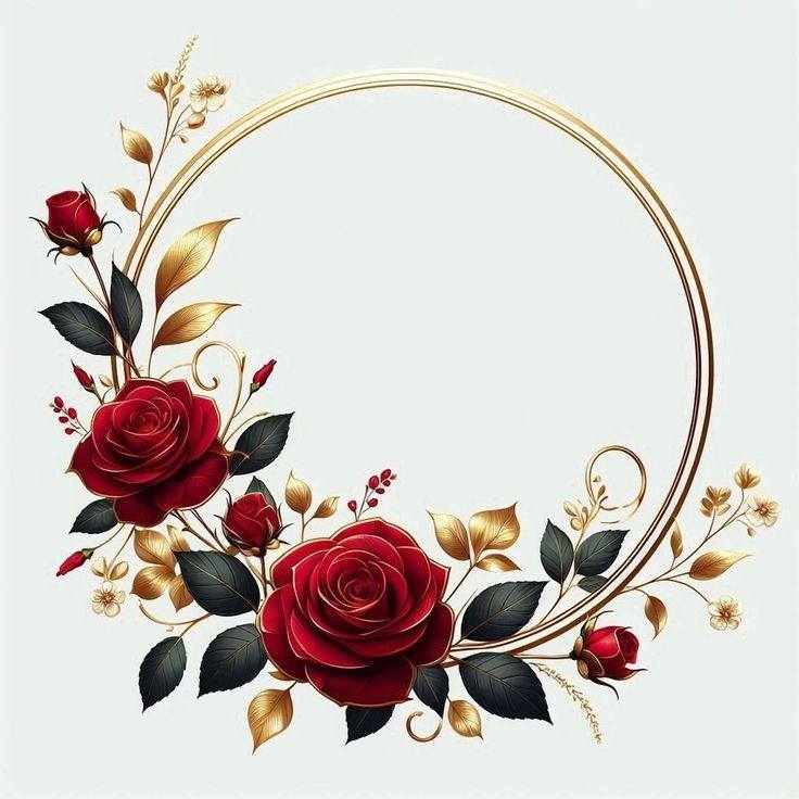 Floral Round Frame Art Design (10)