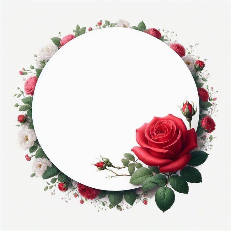 Floral Round Frame Art Design (11)