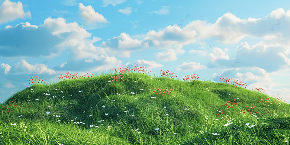 3d background fresh grasses meadow different green banner hd image
