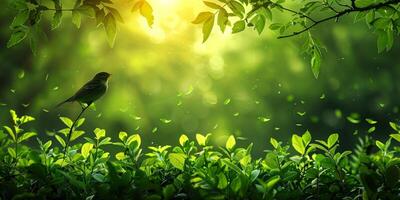 ai generated background banner postcard for world environment day photo