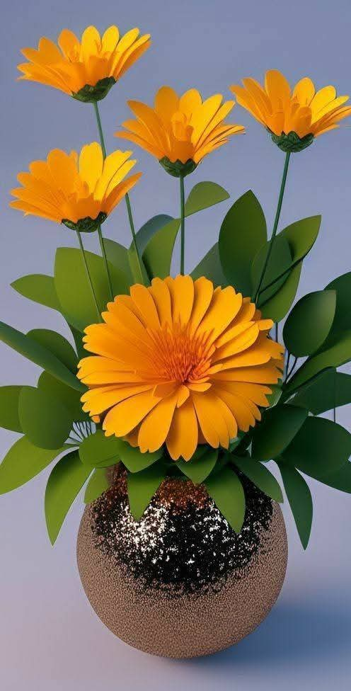 Yellow Color Flower Vase (5)