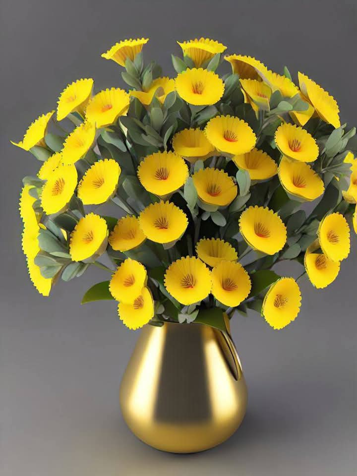 Yellow Color Flower Vase (7)