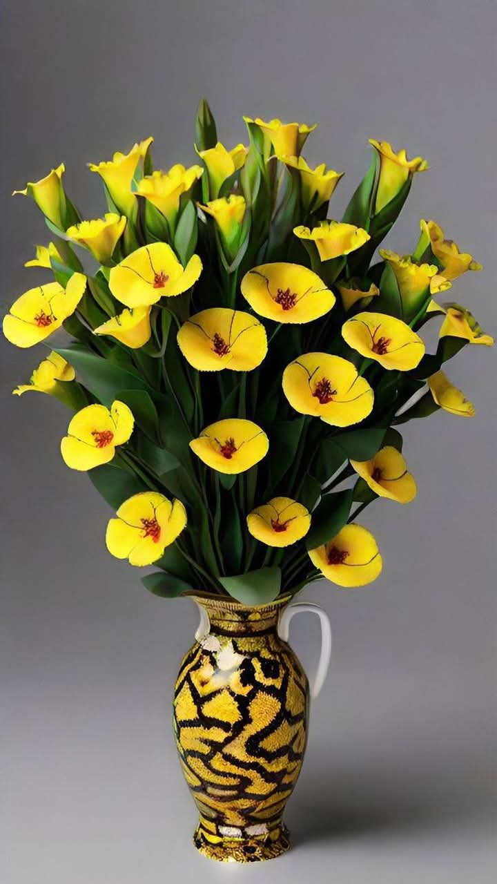 Yellow Color Flower Vase (9)