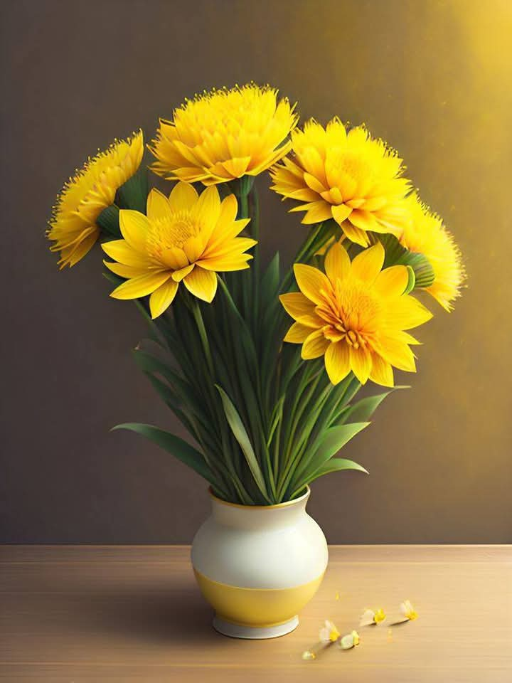 Yellow Color Flower Vase (14)