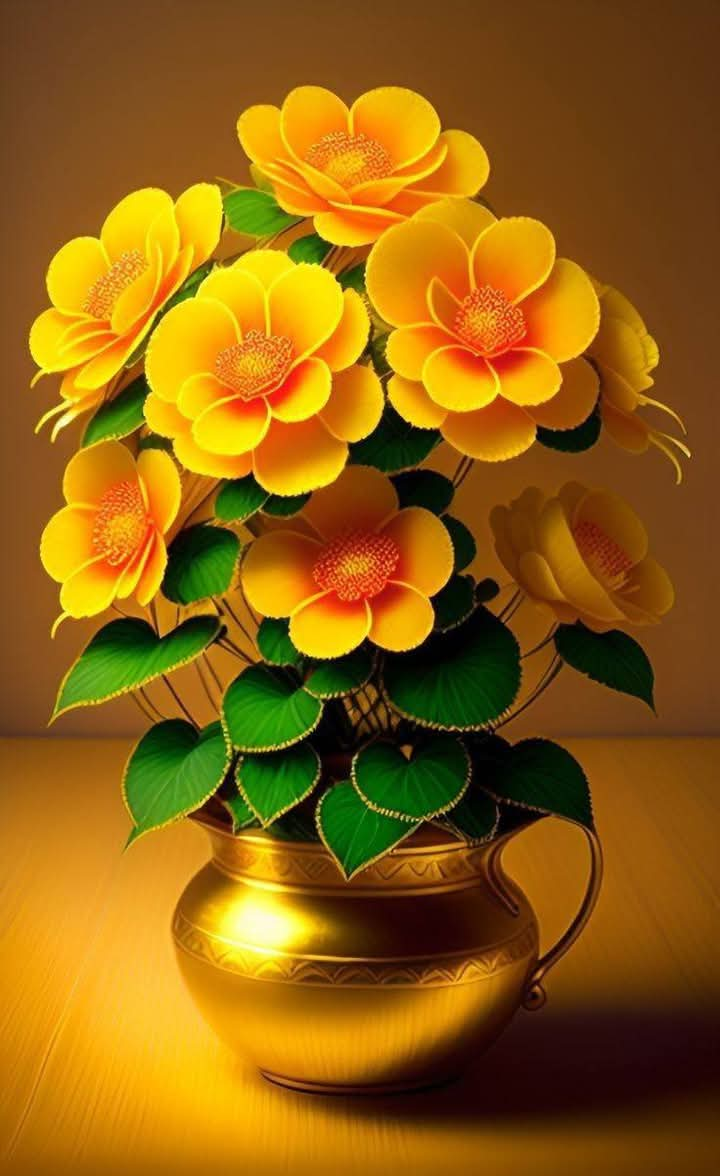 Yellow Color Flower Vase (15)