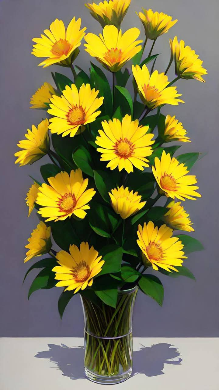 Yellow Color Flower Vase (17)