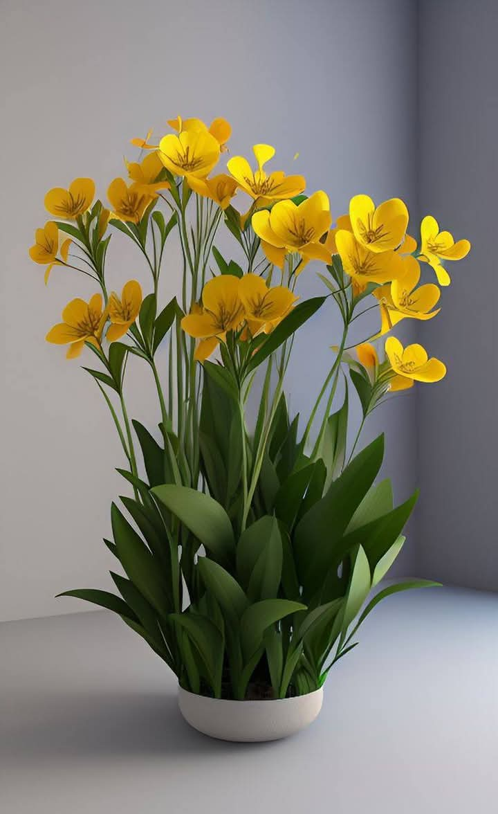 Yellow Color Flower Vase (22)