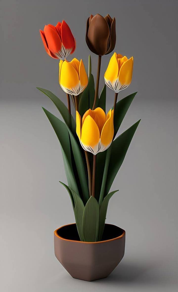 Yellow Color Flower Vase (28)