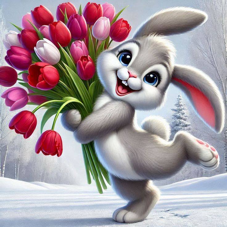Cartoon Friendly bunny (6)