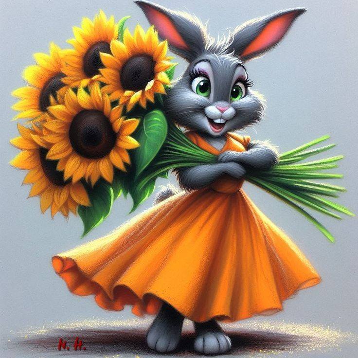 Cartoon Friendly bunny (13)