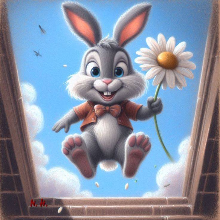 Cartoon Friendly bunny (19)