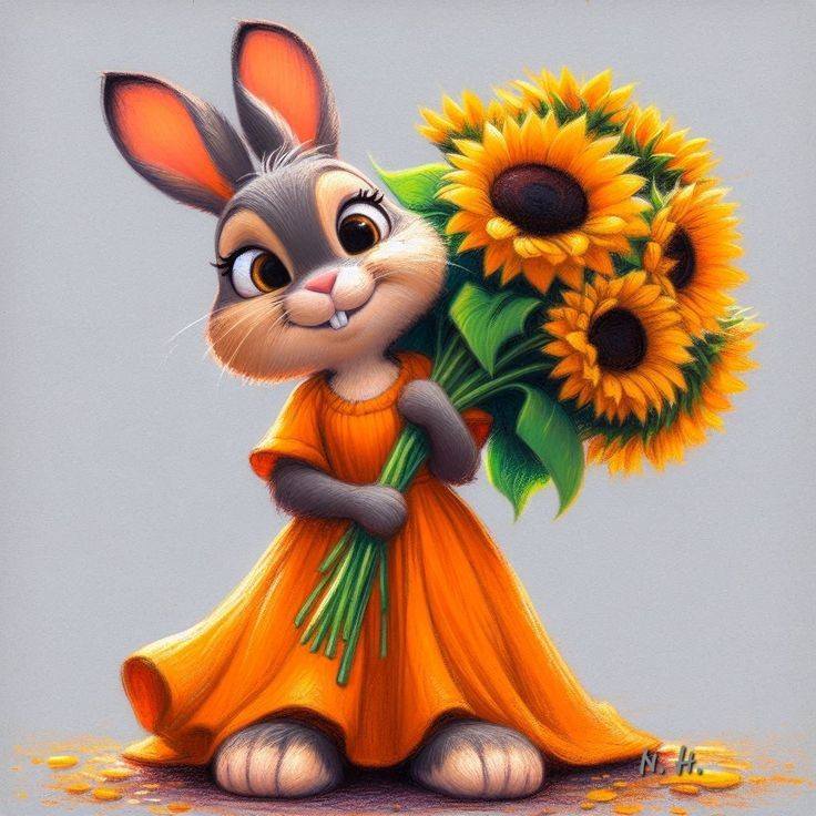 Cartoon Friendly bunny (32)