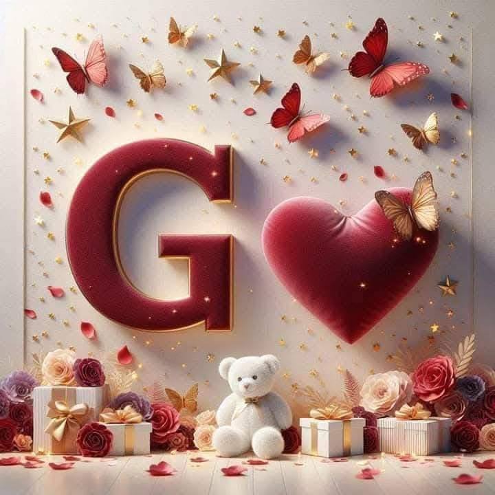3D Floral Alphabet G Love