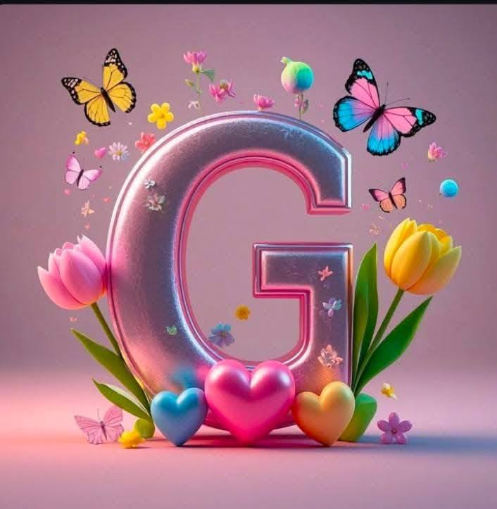 3D Floral Alphabet G